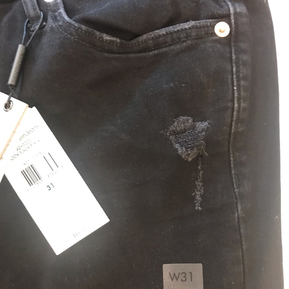 CALVIN KLEIN Black Ankle Skinny Stretch Jeans - Picture 7 of 7